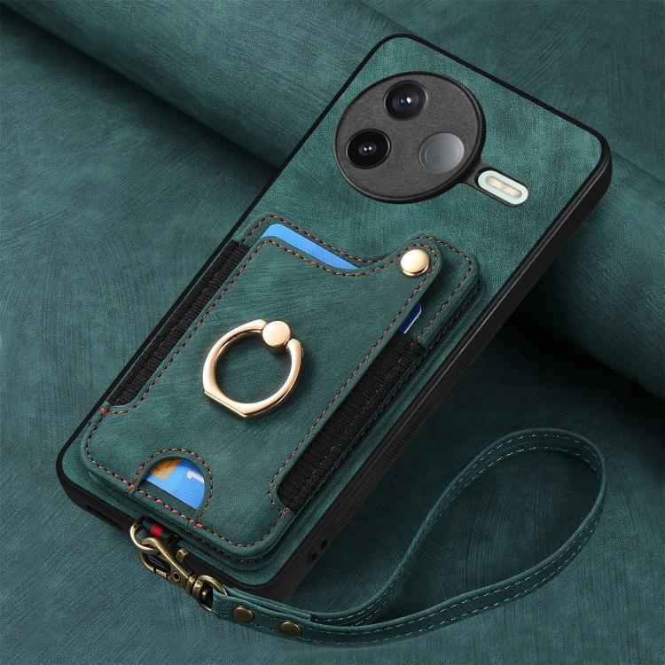 For Redmi K80 / Poco F7 Pro Retro Skin-feel Ring Multi-card RFID Wallet Phone Case