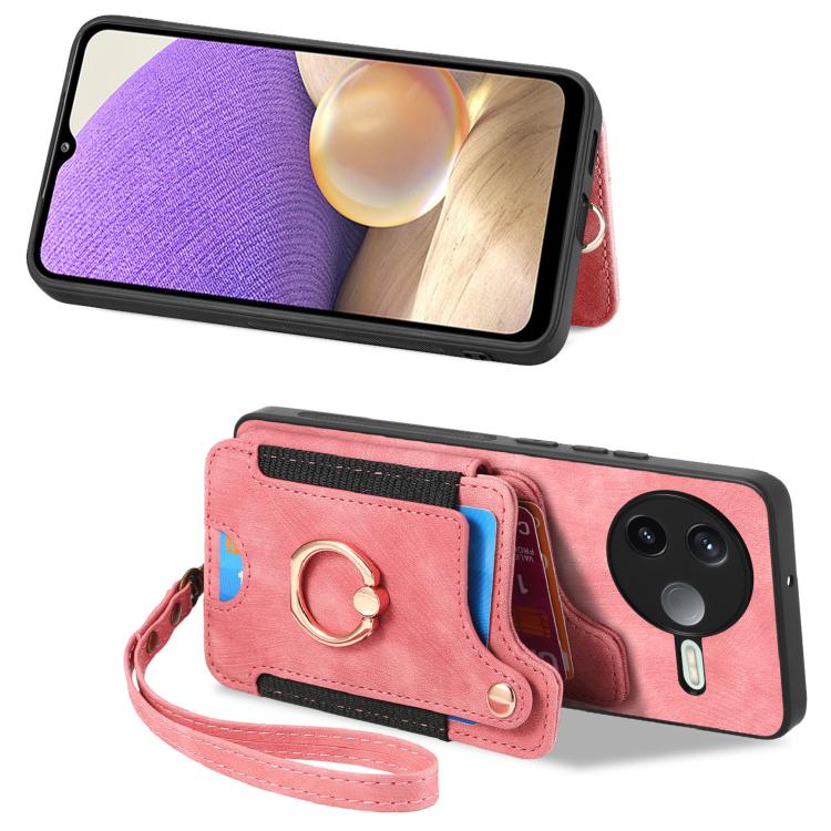 For Redmi K80 Pro / Poco F7 Ultra Retro Skin-feel Ring Multi-card RFID Wallet Phone Case