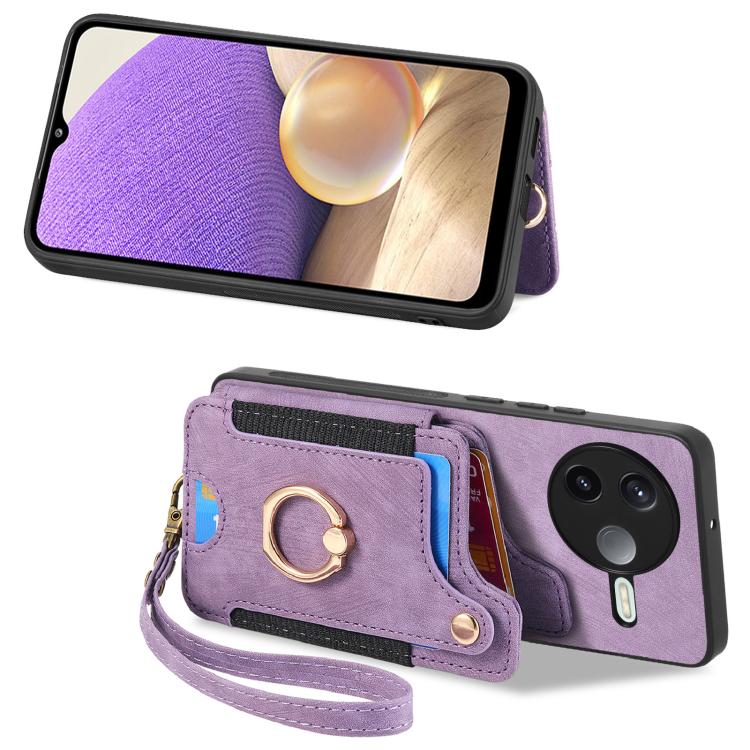 For Redmi K80 Pro / Poco F7 Ultra Retro Skin-feel Ring Multi-card RFID Wallet Phone Case