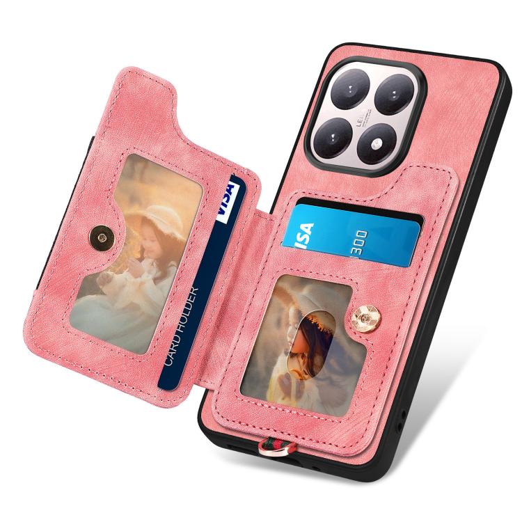 For Xiaomi 15T Retro Skin-feel Ring Multi-card RFID Wallet Phone Case