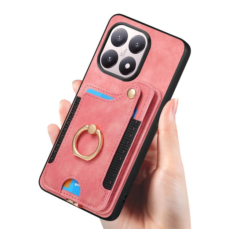 For Xiaomi 15T Retro Skin-feel Ring Multi-card RFID Wallet Phone Case