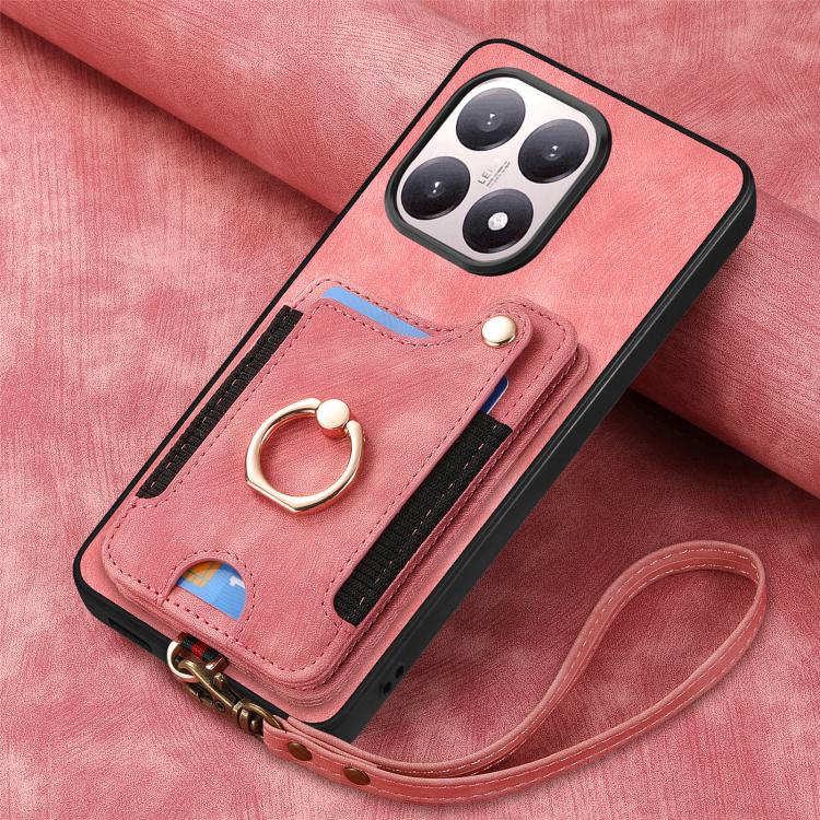 For Xiaomi 15T Retro Skin-feel Ring Multi-card RFID Wallet Phone Case