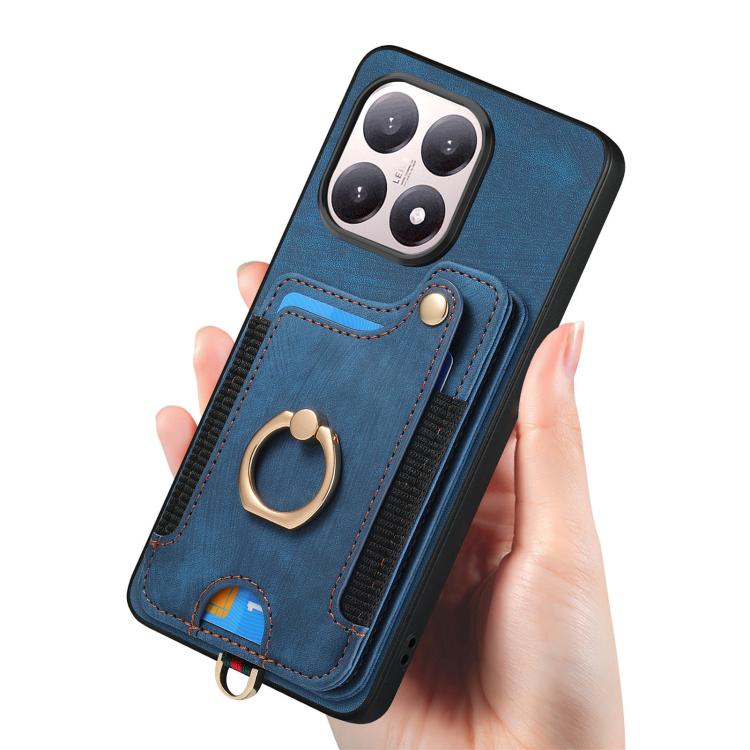 For Xiaomi 15T Retro Skin-feel Ring Multi-card RFID Wallet Phone Case