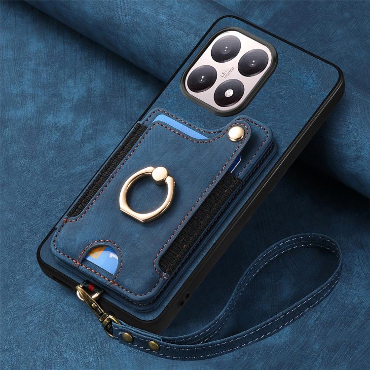 For Xiaomi 15T Retro Skin-feel Ring Multi-card RFID Wallet Phone Case