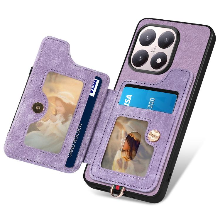 For Xiaomi 15T Retro Skin-feel Ring Multi-card RFID Wallet Phone Case