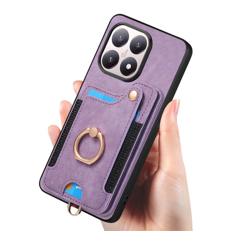 For Xiaomi 15T Retro Skin-feel Ring Multi-card RFID Wallet Phone Case