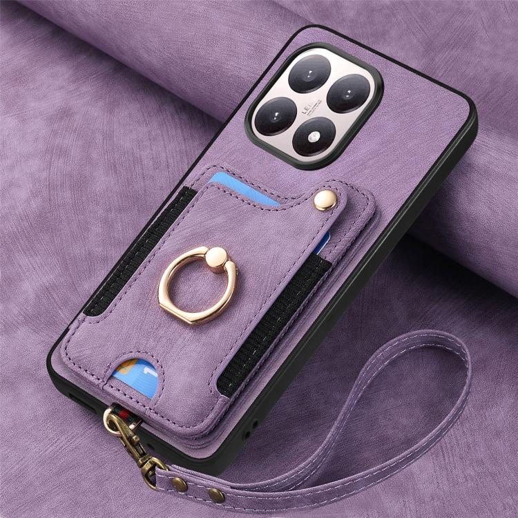 For Xiaomi 15T Retro Skin-feel Ring Multi-card RFID Wallet Phone Case