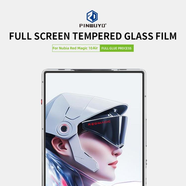 For ZTE nubia REDMAGIC 10 Air PINWUYO 9H 2.5D Full Screen Tempered Glass Film - Black