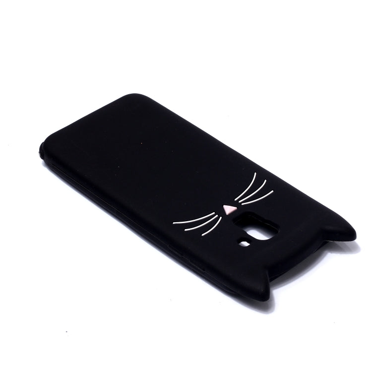 Lovely 3D Moustache Cat Soft Silicone Back Case for Galaxy J6 2018