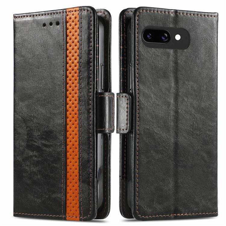 For Google Pixel 9a CaseNeo Splicing Dual Magnetic Buckle Leather Phone Case