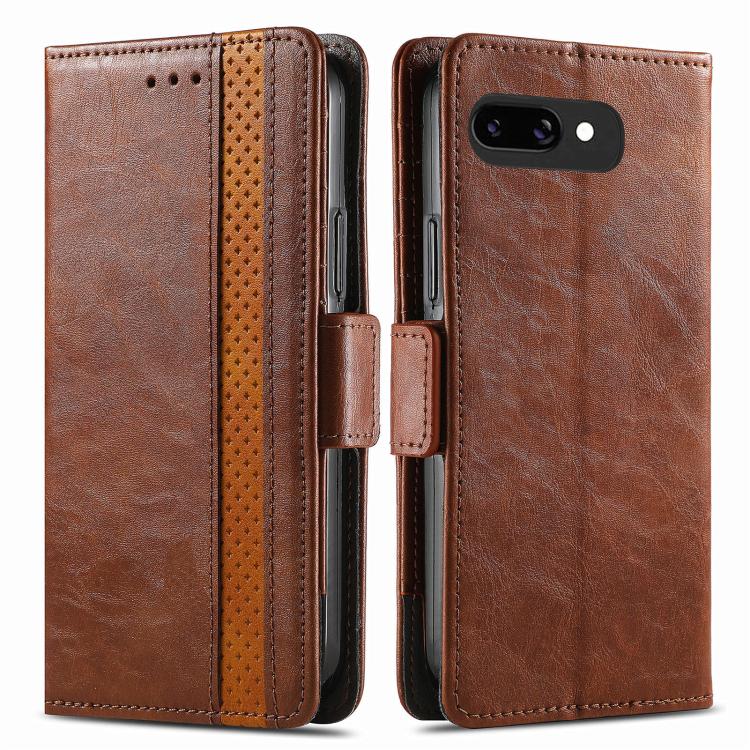 For Google Pixel 9a CaseNeo Splicing Dual Magnetic Buckle Leather Phone Case