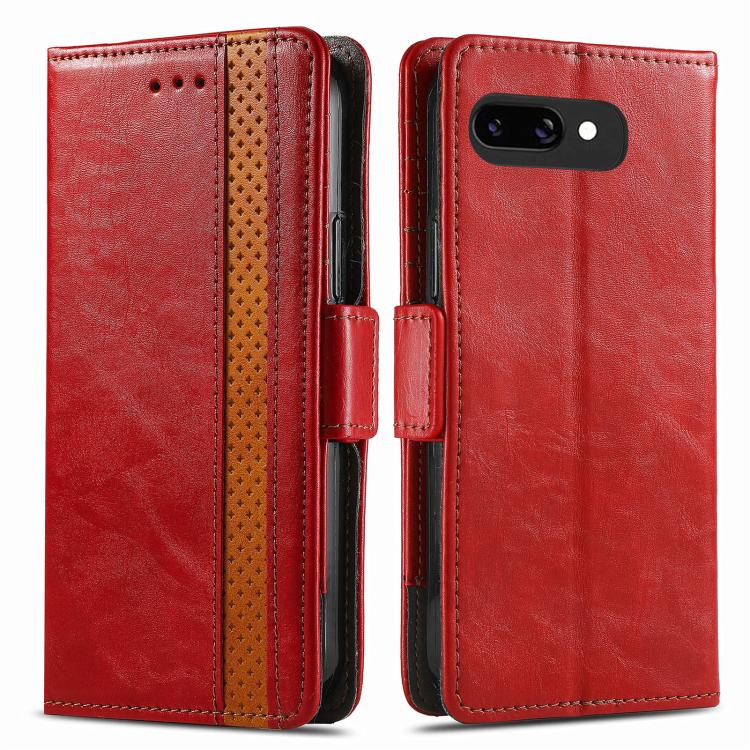 For Google Pixel 9a CaseNeo Splicing Dual Magnetic Buckle Leather Phone Case