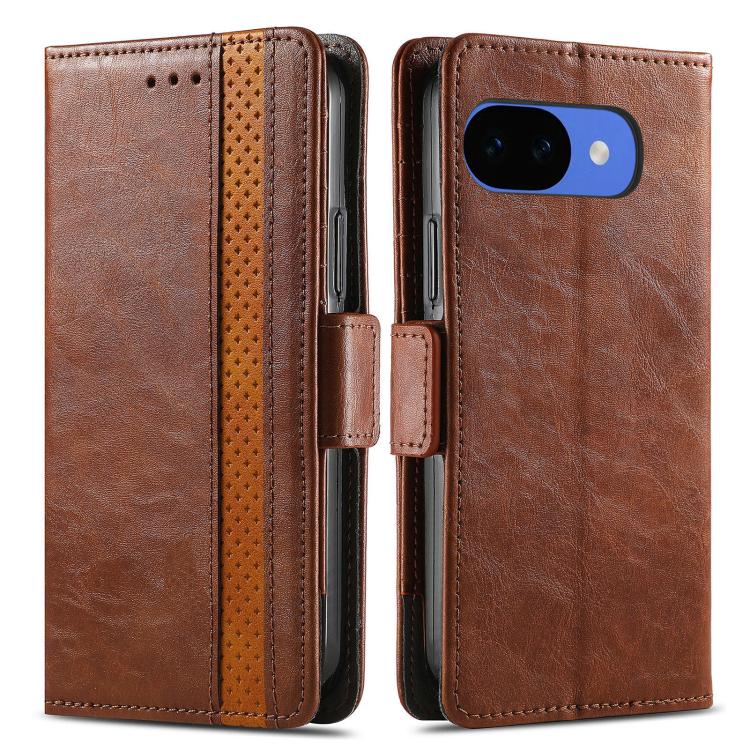 For Google Pixel 10a CaseNeo Splicing Dual Magnetic Buckle Leather Phone Case