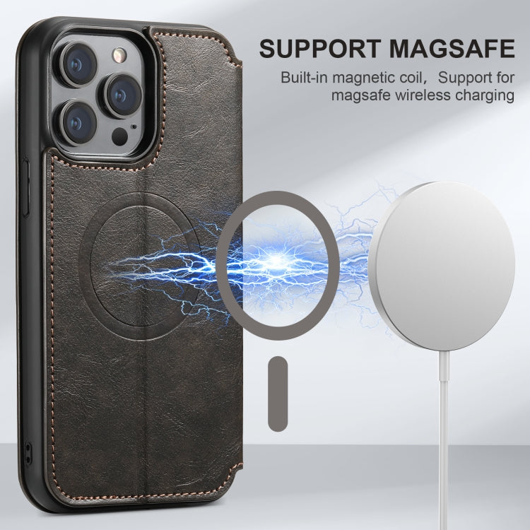 For iPhone 16 Plus Suteni J05 Leather Magnetic MagSafe Phone Case