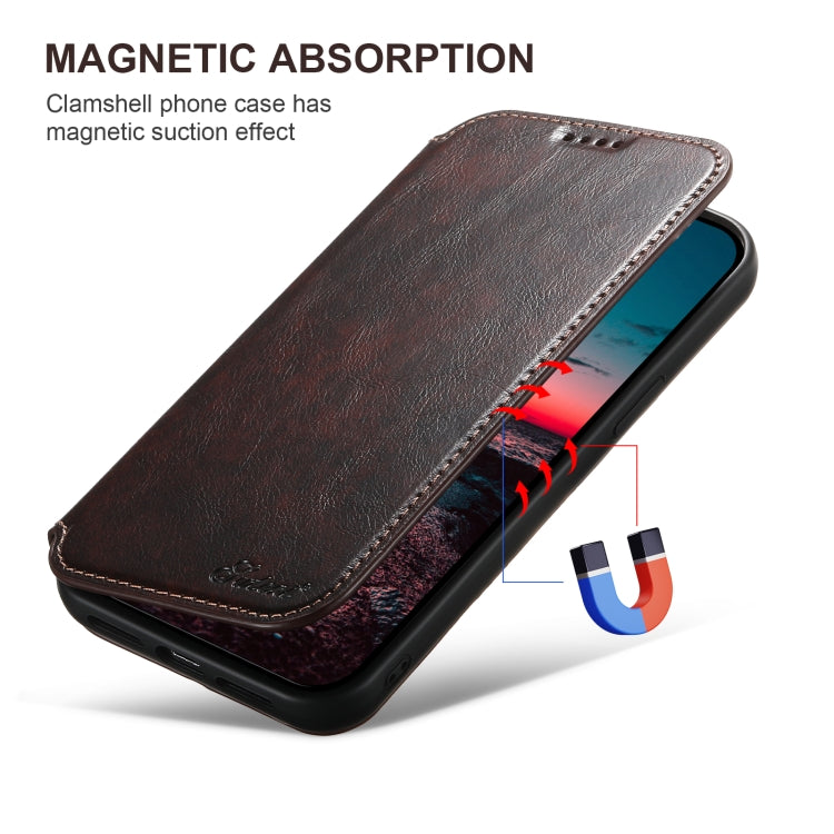 For iPhone 16 Plus Suteni J05 Leather Magnetic MagSafe Phone Case