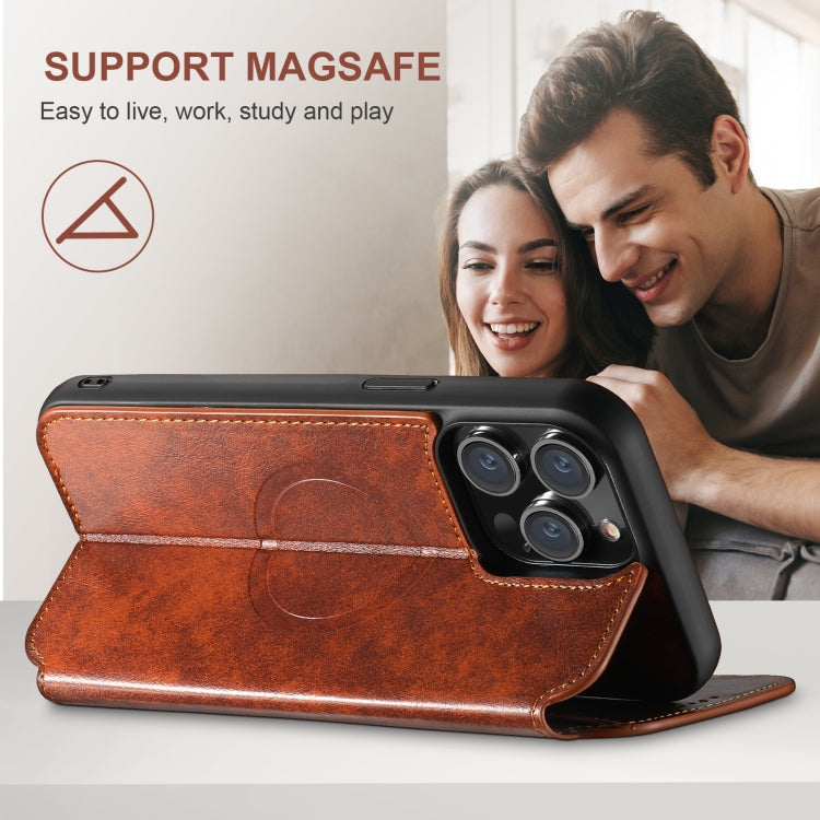 For iPhone 16 Plus Suteni J05 Leather Magnetic MagSafe Phone Case