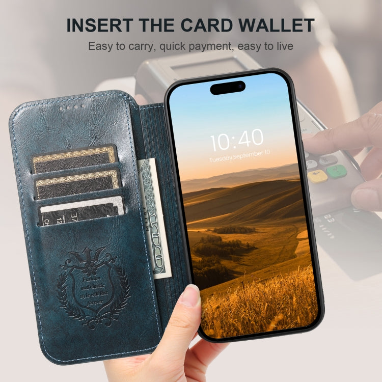 For iPhone 16 Pro Max Suteni J05 Leather Magnetic MagSafe Phone Case