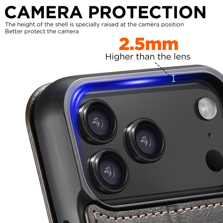 For iPhone 17 Pro Max Suteni J05 Leather Magnetic MagSafe Phone Case