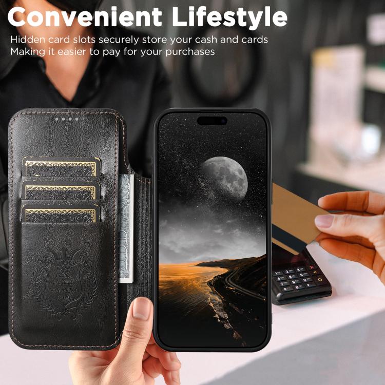 For iPhone 17 Pro Max Suteni J05 Leather Magnetic MagSafe Phone Case