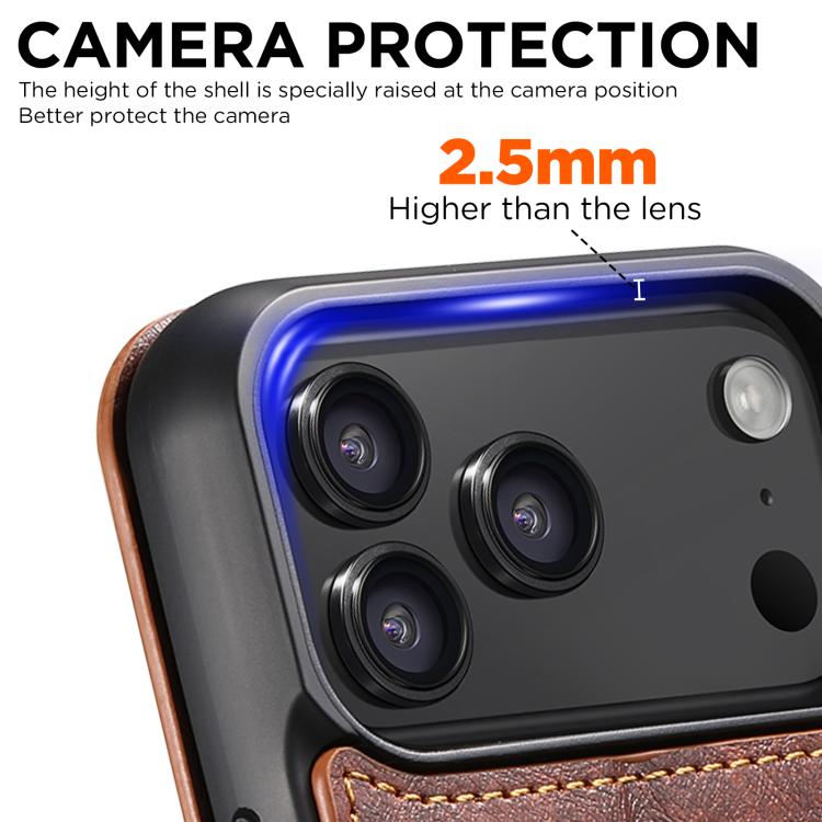 For iPhone 17 Pro Max Suteni J05 Leather Magnetic MagSafe Phone Case