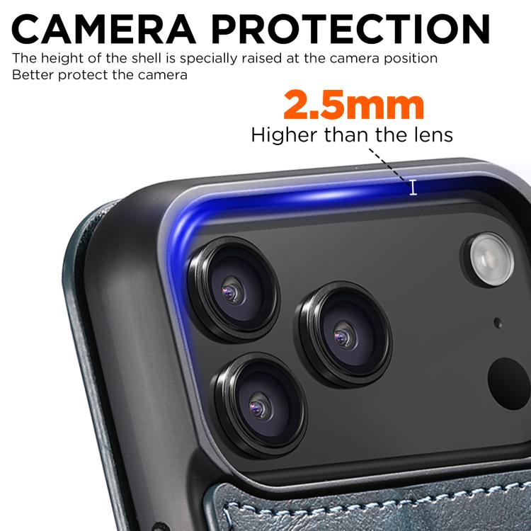 For iPhone 17 Pro Max Suteni J05 Leather Magnetic MagSafe Phone Case
