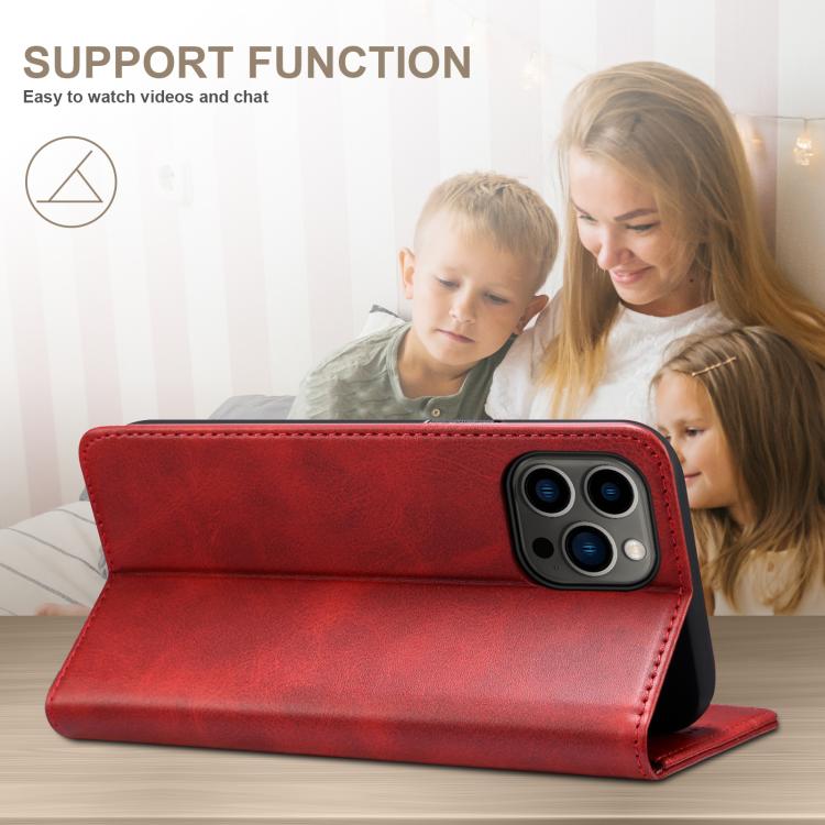 For iPhone 17e / 16e Suteni Calf Texture Horizontal Flip Leather Phone Case