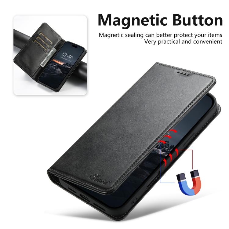For iPhone Air Suteni Calf Texture Horizontal Flip Leather Phone Case