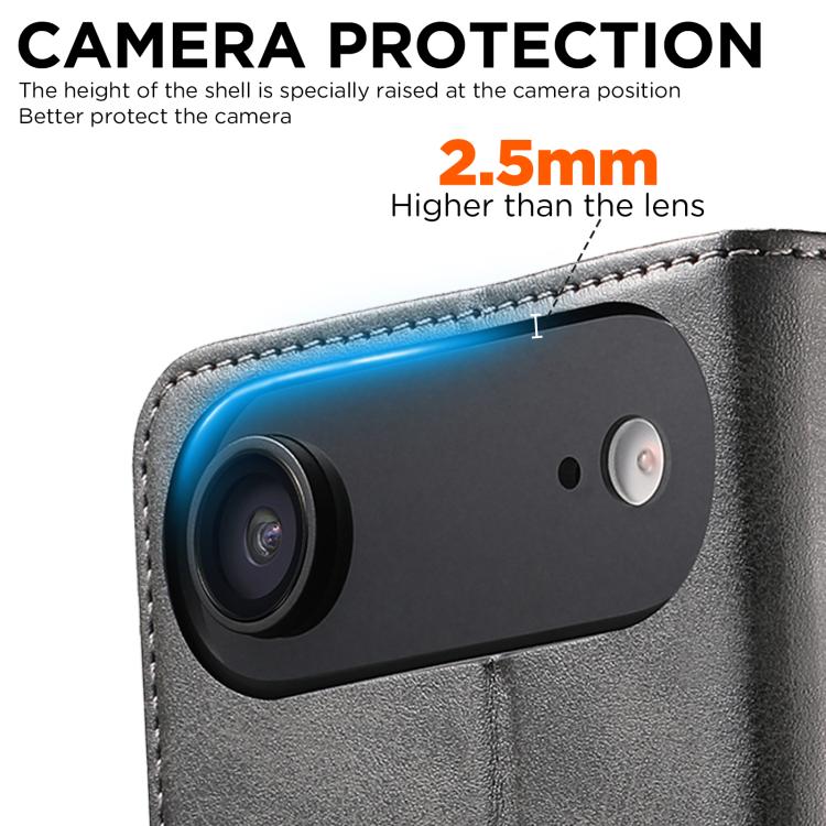 For iPhone Air Suteni Calf Texture Horizontal Flip Leather Phone Case