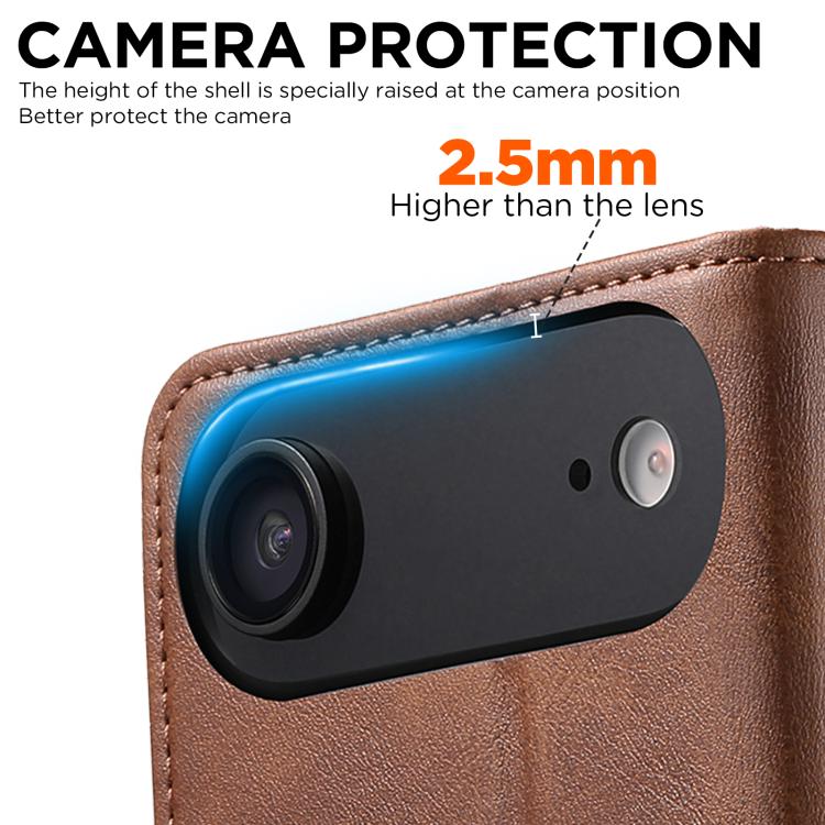 For iPhone Air Suteni Calf Texture Horizontal Flip Leather Phone Case