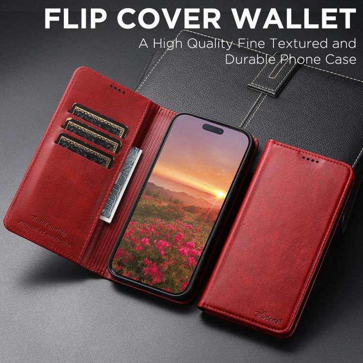 For iPhone Air Suteni Calf Texture Horizontal Flip Leather Phone Case