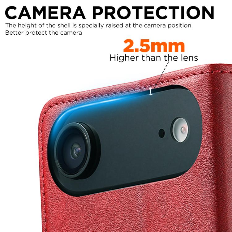 For iPhone Air Suteni Calf Texture Horizontal Flip Leather Phone Case