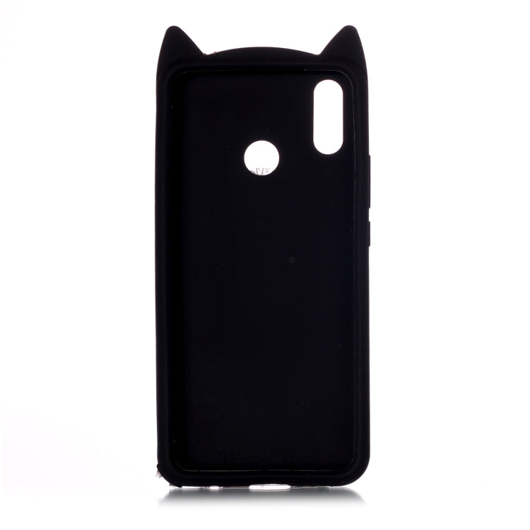 Lovely 3D Moustache Cat Soft Silicone Back Case for Huawei Nova 3i