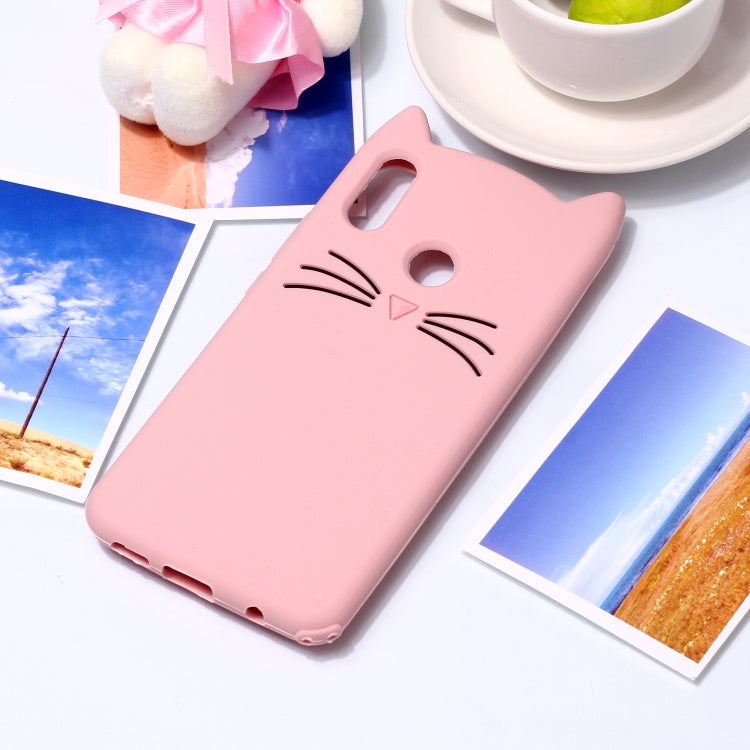 Lovely 3D Moustache Cat Soft Silicone Back Case for Huawei Nova 3i