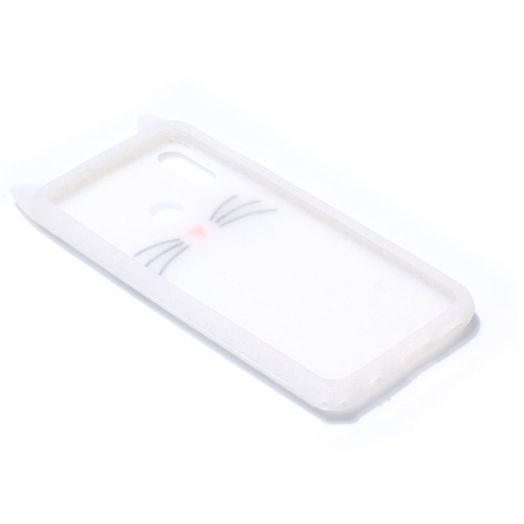 Lovely 3D Moustache Cat Soft Silicone Back Case for Huawei Nova 3i