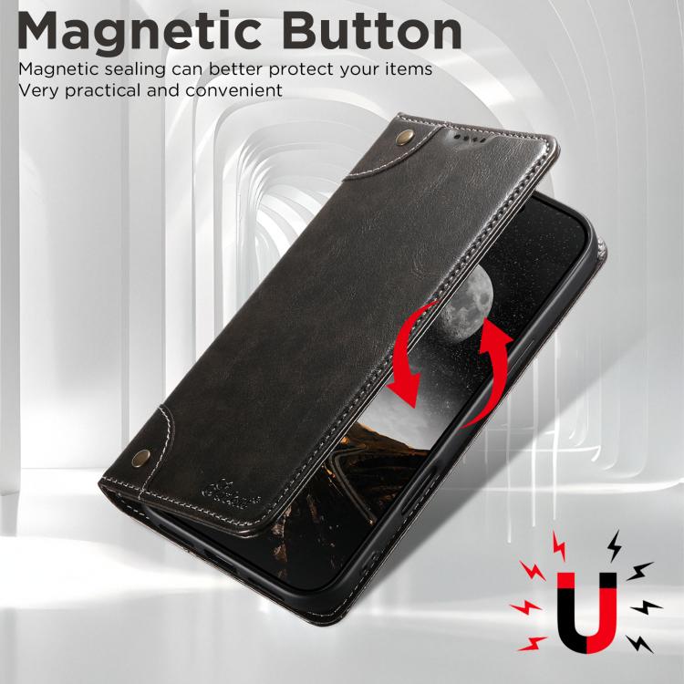 For iPhone Air Suteni Baroque Calf Texture Buckle Wallet Leather Phone Case