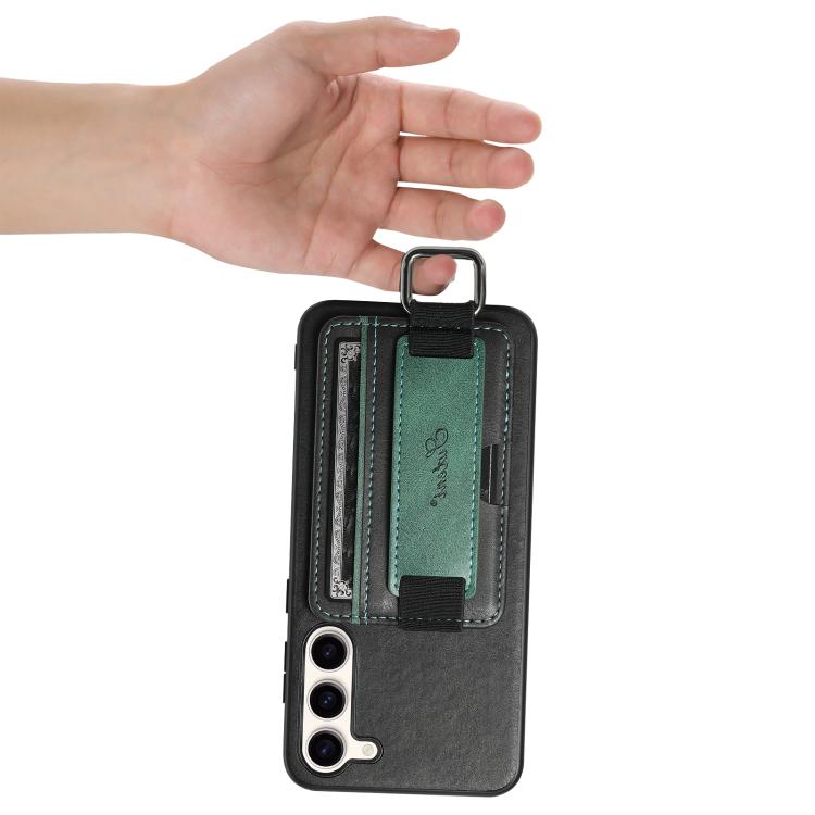 For Samsung Galaxy S26+  5G Suteni H13 Card Wallet Wrist Strap Holder PU Phone Case