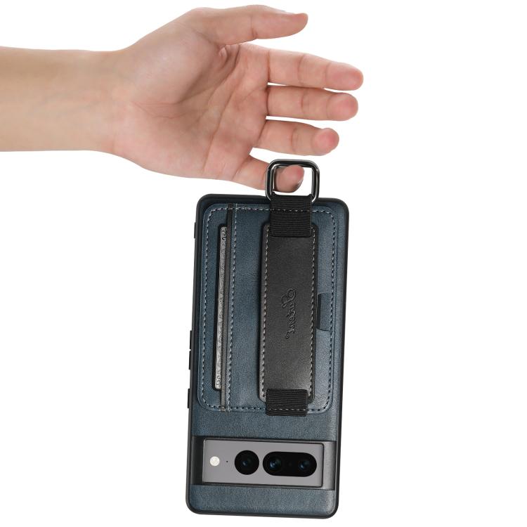 For Googel Pixel 10 Suteni H13 Card Wallet Wrist Strap Holder PU Phone Case
