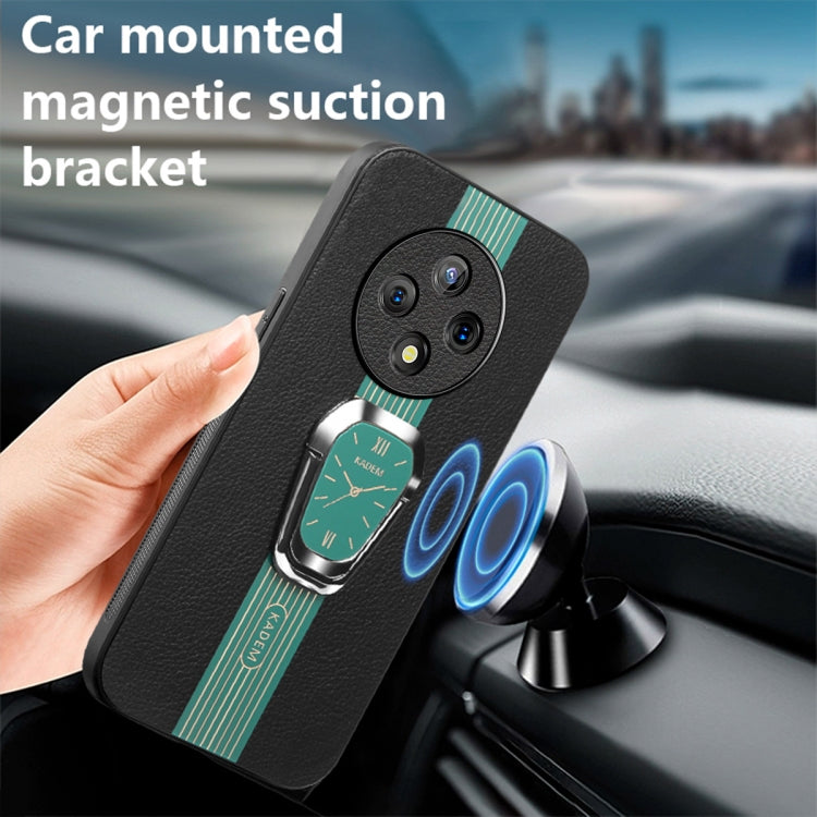 For vivo Y300 Pro Magnetic Litchi Leather Back Phone Case with Holder
