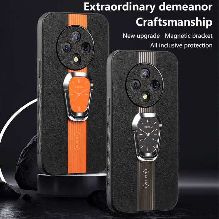 For vivo Y300 Pro Magnetic Litchi Leather Back Phone Case with Holder