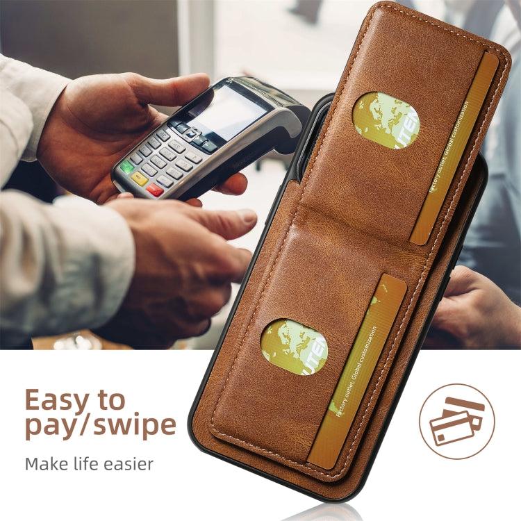 For iPhone 16 Plus Suteni H03 Oil Wax Leather Wallet Stand Back Phone Case