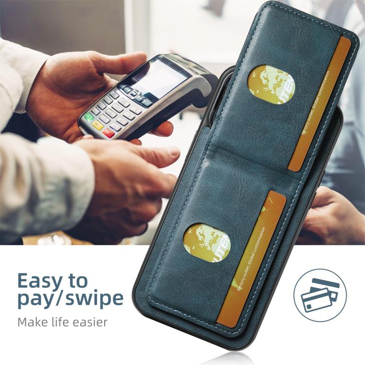 For iPhone 17e / 16e Suteni H03 Oil Wax Leather Wallet Stand Back Phone Case