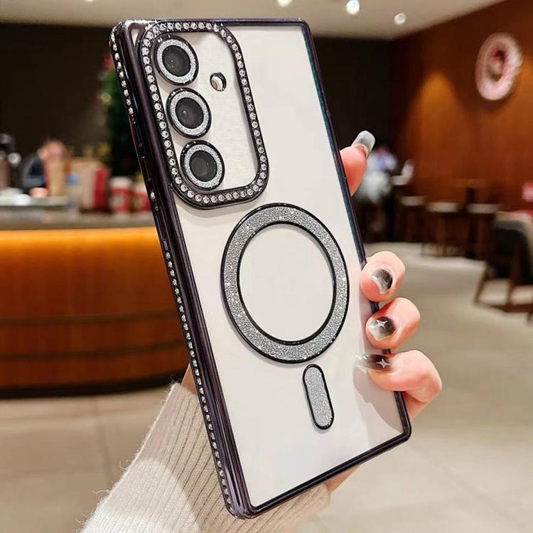 For Samsung Galaxy S24 FE 5G Diamond Gradient Plated MagSafe TPU Phone Case
