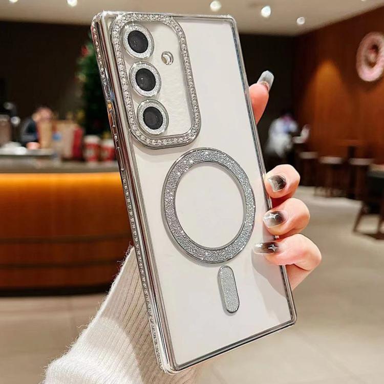 For Samsung Galaxy S24 FE 5G Diamond Gradient Plated MagSafe TPU Phone Case