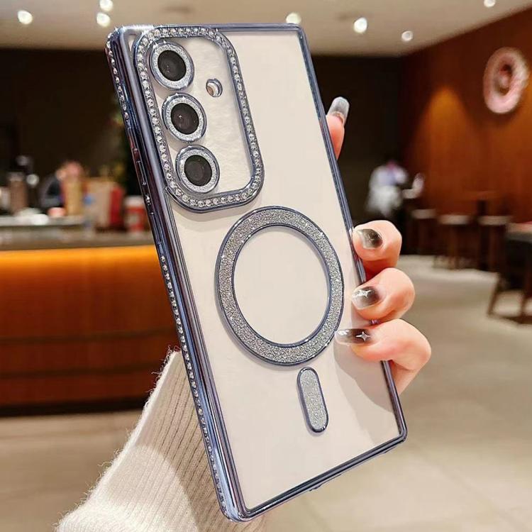 For Samsung Galaxy S24 FE 5G Diamond Gradient Plated MagSafe TPU Phone Case