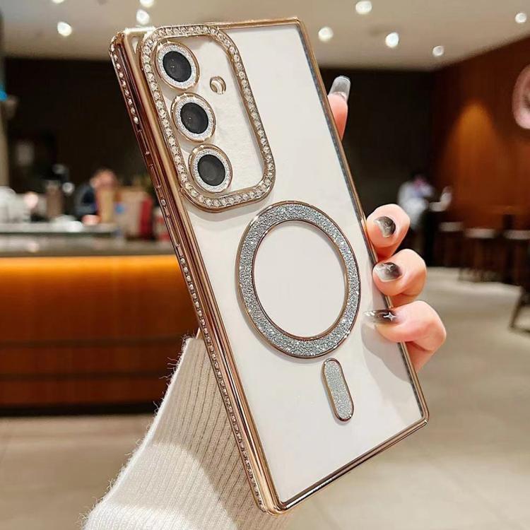 For Samsung Galaxy S25 5G Diamond Gradient Plated MagSafe TPU Phone Case