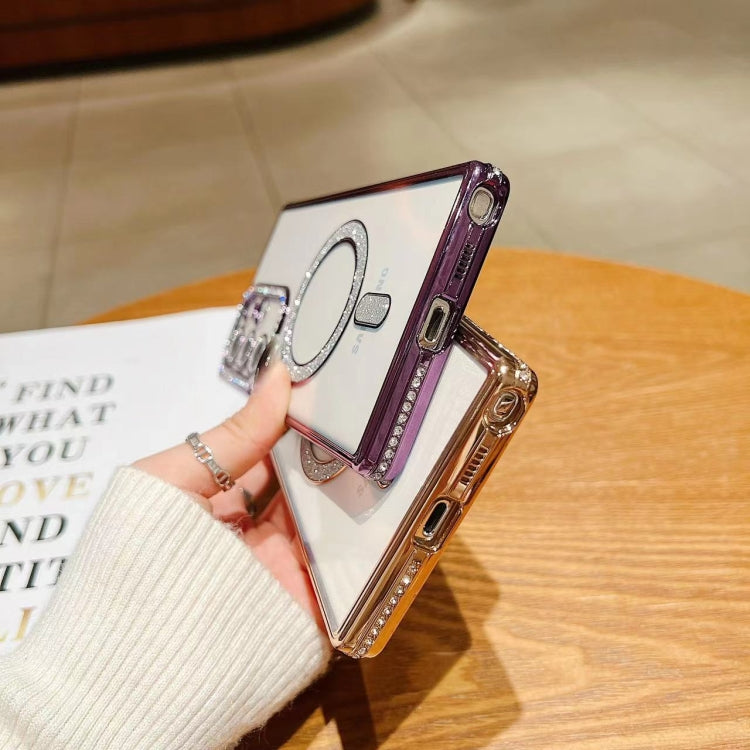 For Samsung Galaxy S25 Ultra 5G Diamond Gradient Plated MagSafe TPU Phone Case