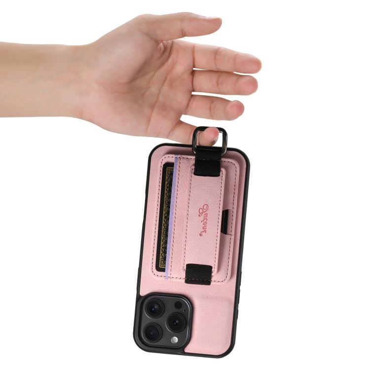 For iPhone 17e / 16e Suteni H13 Litchi Leather Wrist Strap Wallet Back Phone Case
