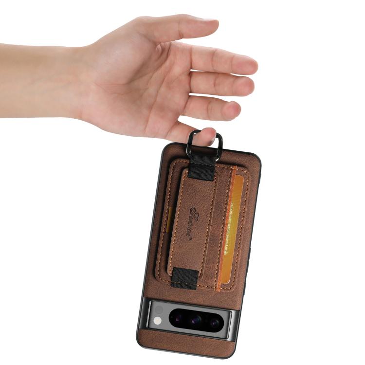 For Google Pixel 10 Pro Suteni H13 Litchi Leather Wrist Strap Wallet Back Phone Case