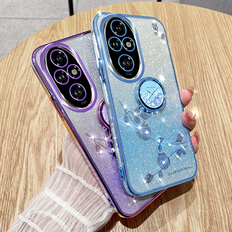 For Honor 200 Pro Gradient Glitter Immortal Flower Ring All-inclusive Phone Case