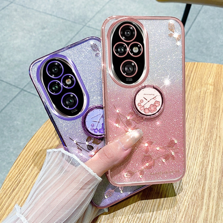 For Honor 200 Pro Gradient Glitter Immortal Flower Ring All-inclusive Phone Case